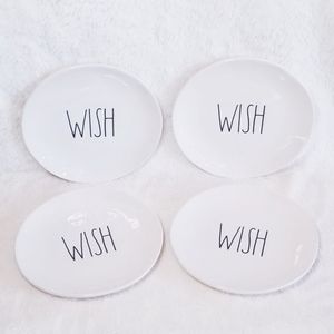 Rae Dunn WISH Plates Set of 4